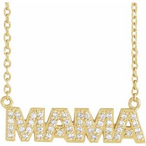 Accented "Mama" Necklace or Center