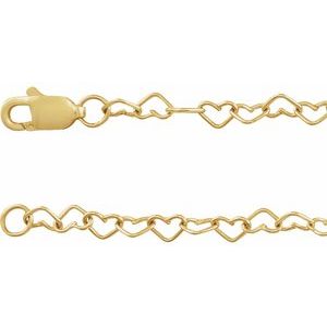 3.2 mm Heart Cable Chain